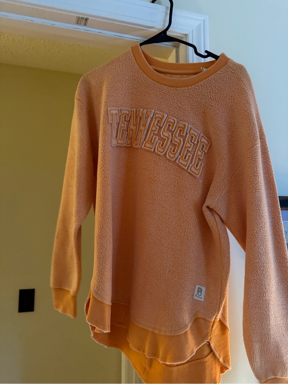 Pressbox Orange Tennessee Embroidered Fleece Pullover